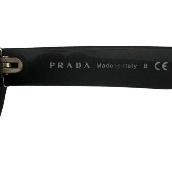 Prada Women's SPR15Q Oval Cat-eye Sunglasses, Black - Picture 9 of 10